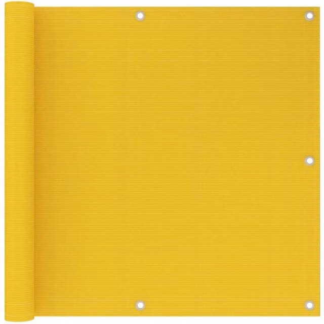 Berkfield Home Yellow HDPE Balcony Screen W: 90 cm, L: 500 cm
