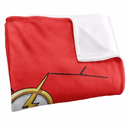 Warner Bros. The Flash Costume Super Soft Silky Touch Fleece Throw Blanket, Multicolour, W: 91.44 cm x L: 91.44 cm – 2