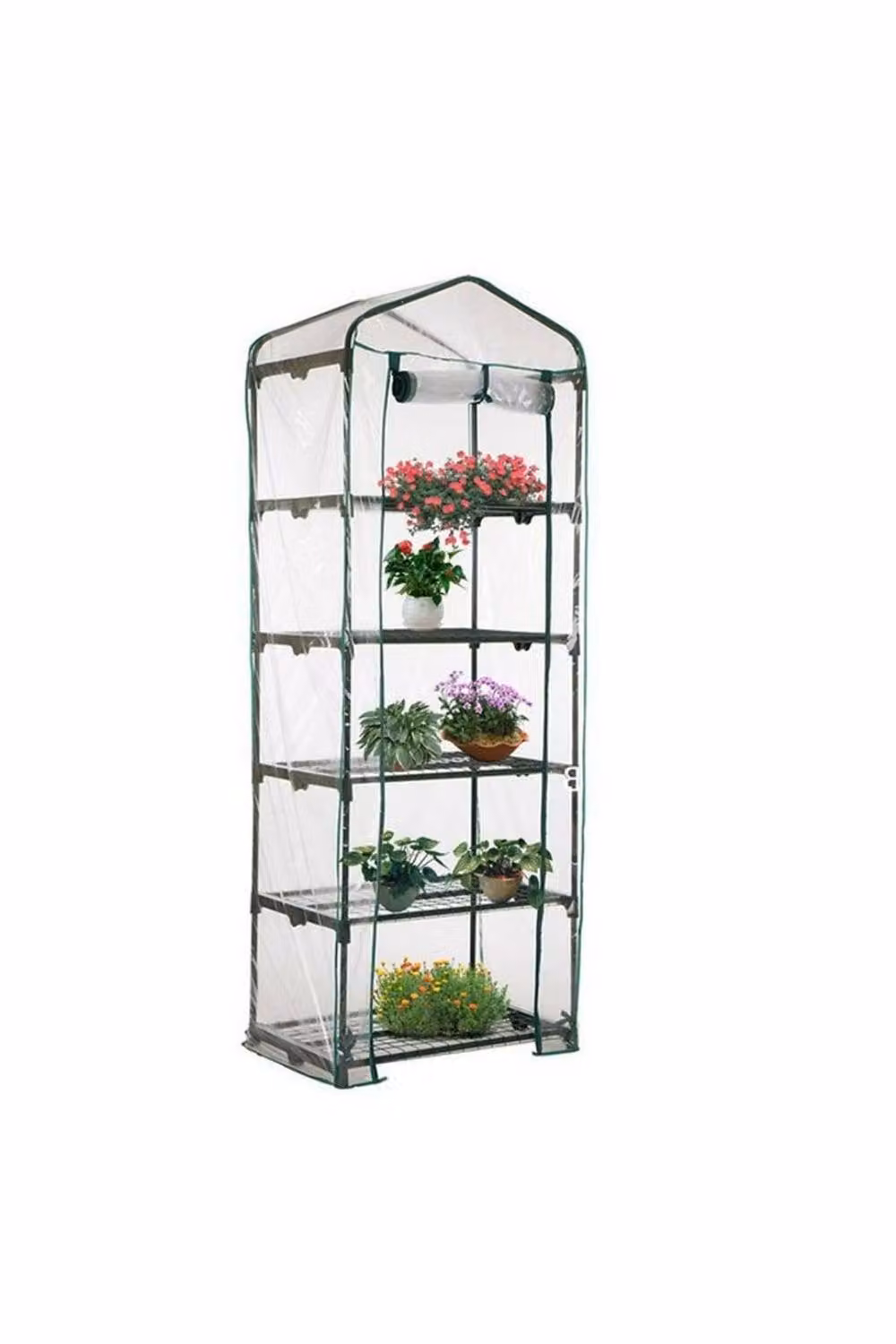 KDMD 5 Tier Mini Greenhouse Transparent PVC Cover Replacement in Green – 2