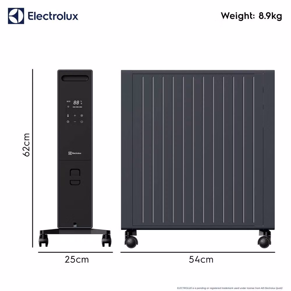 Electrolux 2000W Digital Oil Filled Radiator in Grey – 5