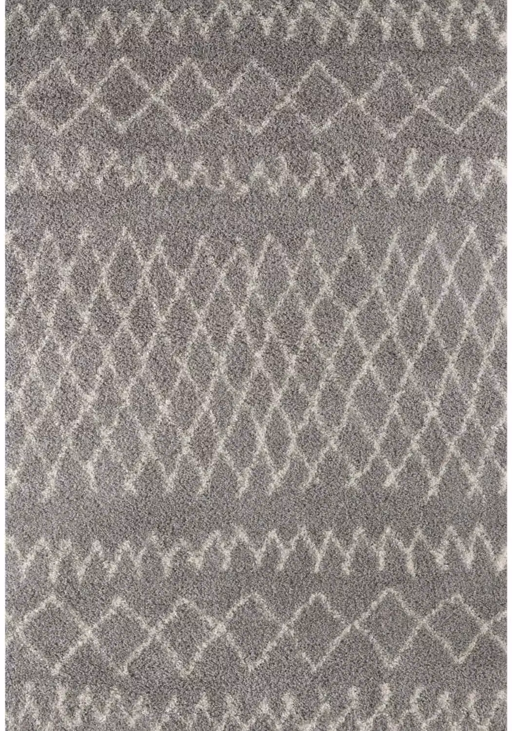THE RUGS Moroccan Design Rectangular Rug in Grey, W/D/H: 60 x 110 cm – 3
