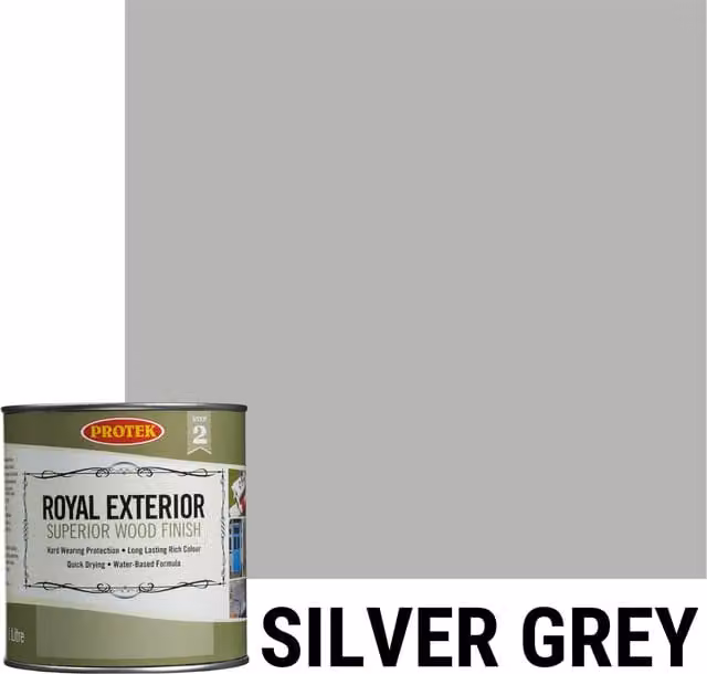 BillyOh Protek Royal Exterior Superior Wood Finish, Silver Grey, 1 l