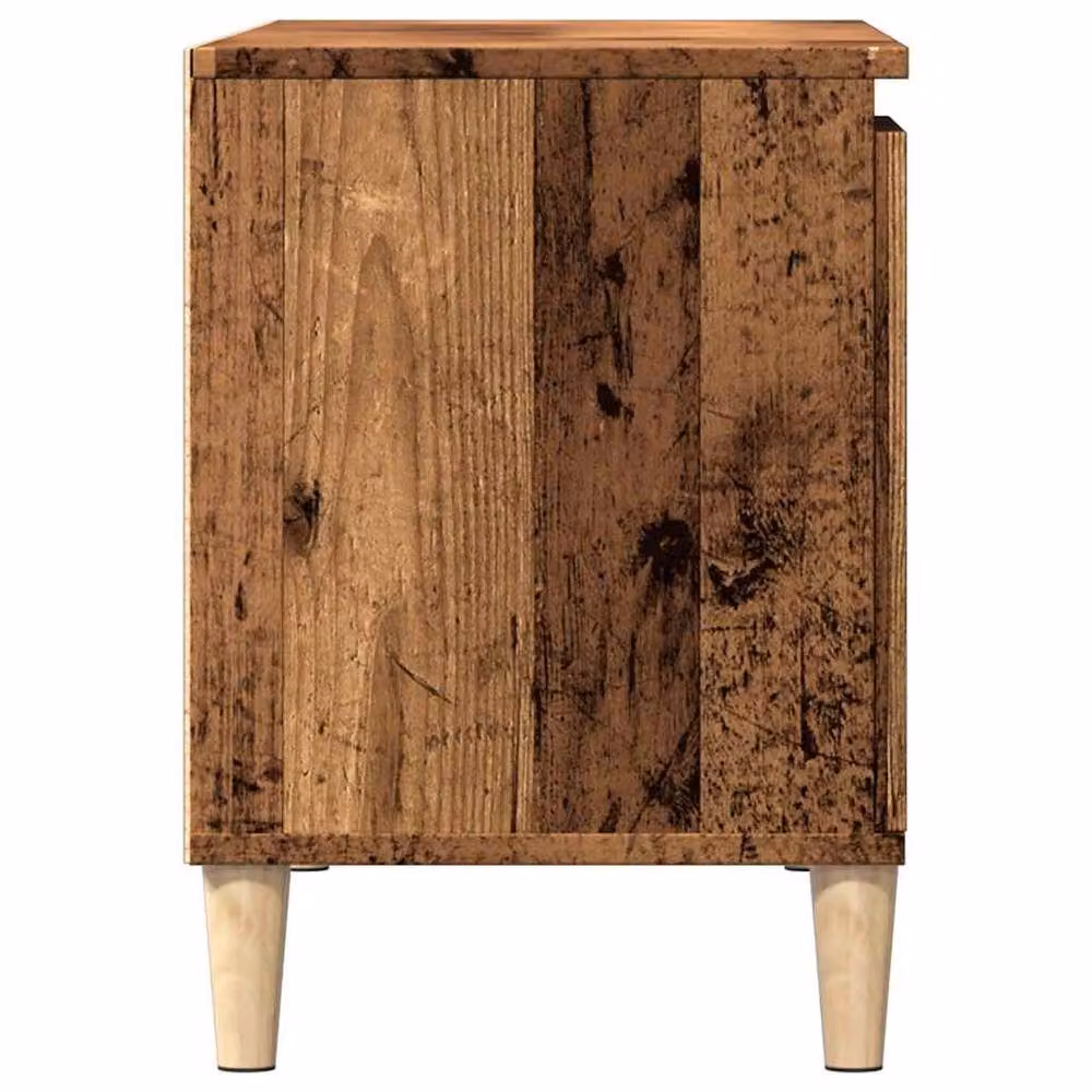 Berkfield Home TV Cabinet in Old Wood Brown, Engineered Wood, W/D/H: 102 x 35 x 50 cm – 3