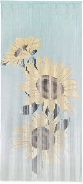 Berkfield Home Bamboo Insect Door Curtain, Multicolour Floral Design, W: 90 cm, H: 200 cm