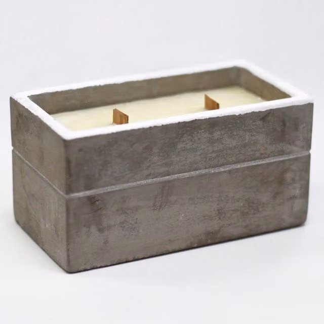 WoodWick Spiced South Sea Lime Tabletop Candle in Grey Concrete