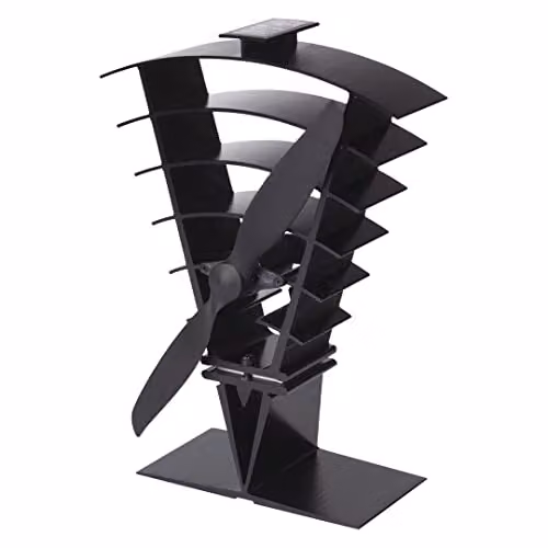 Valiant Vanquish 250 Heat Powered Stove Fan for Log Burners and Multifuel Stoves, Black, H 25.0 cm x W 23.0 cm x D 7.6 cm