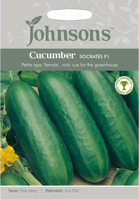 Johnsons Socrates F1 Green Cucumber Vegetable Seeds