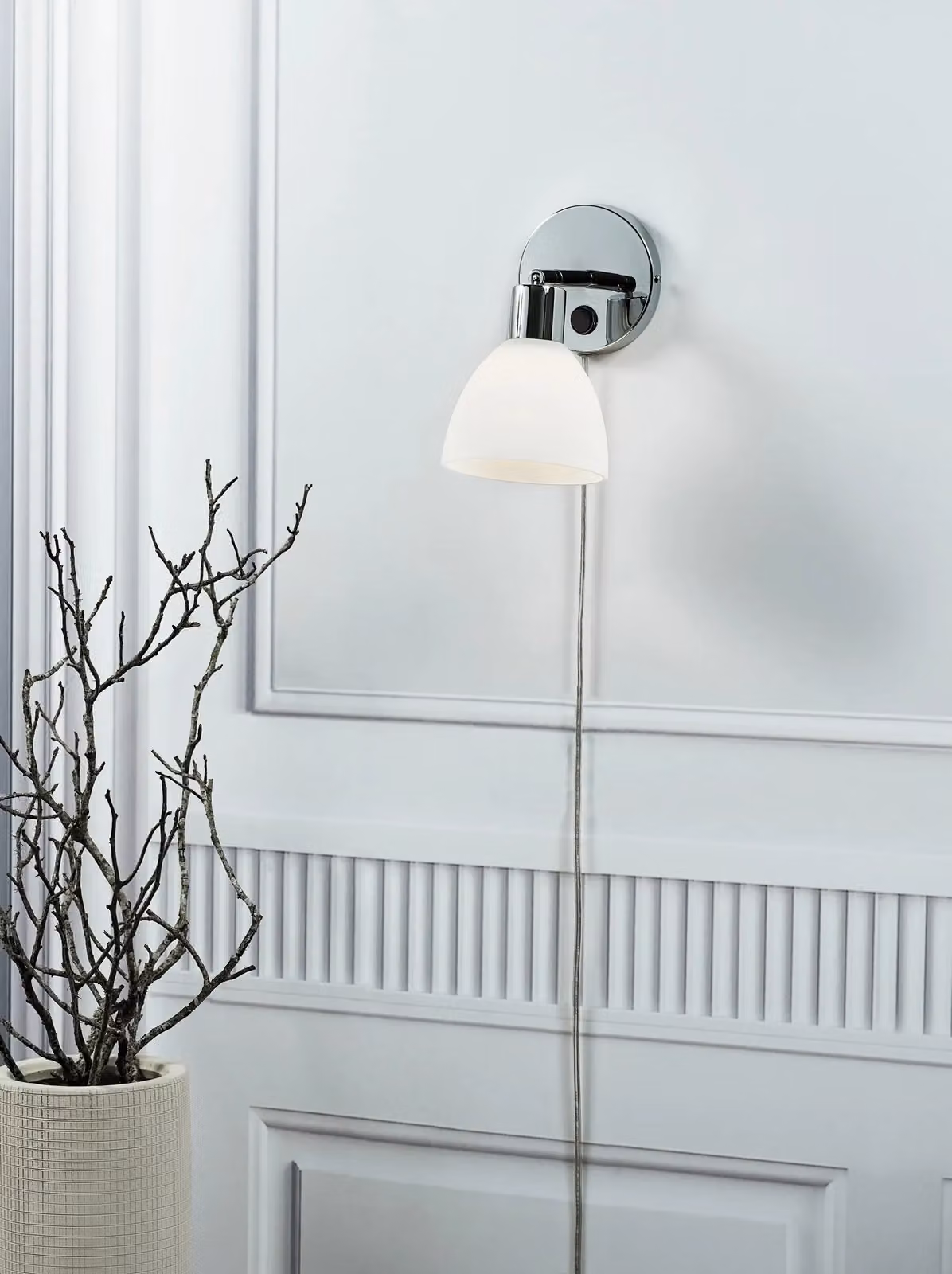 Nordlux Ray E14 Wall Light in Chrome and Silver Metal – 2