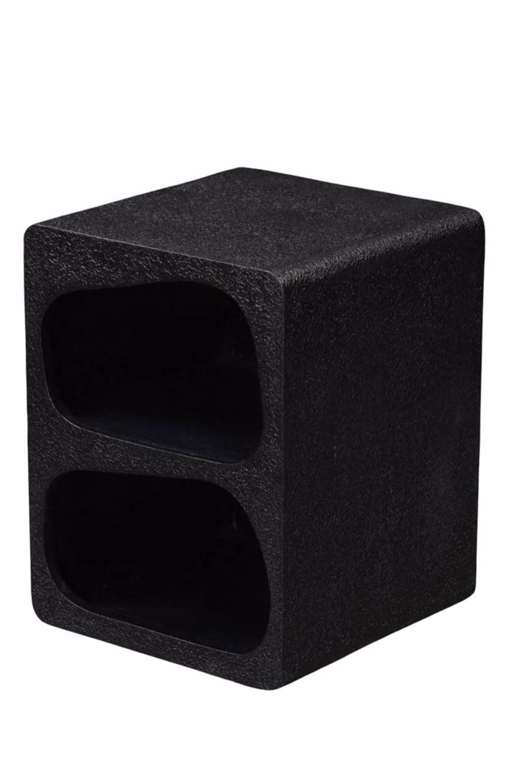 IH Design Barlestone Block Side End Table in Black Stone Finish, W/D/H: 35 x 35 x 46 cm – 3