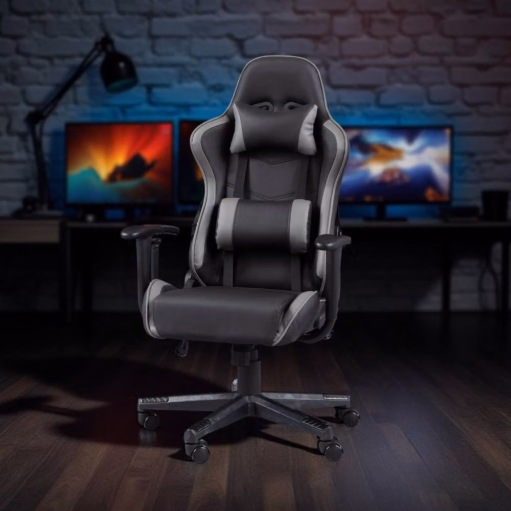 Cheshire Pro Vortex Gaming Chair in Black and Grey Synthetic Leather – 2