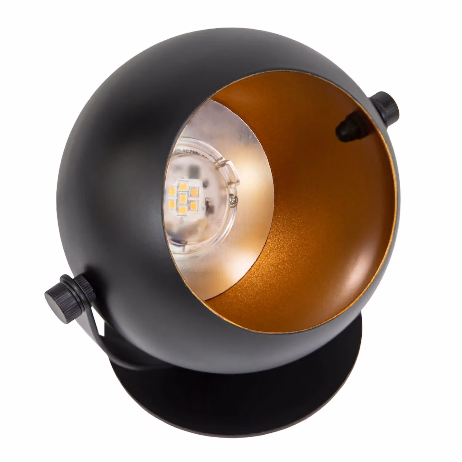 Happy Homewares Modern Adjustable LED Table or Floor Uplighter with Satin Inner, Black – 3