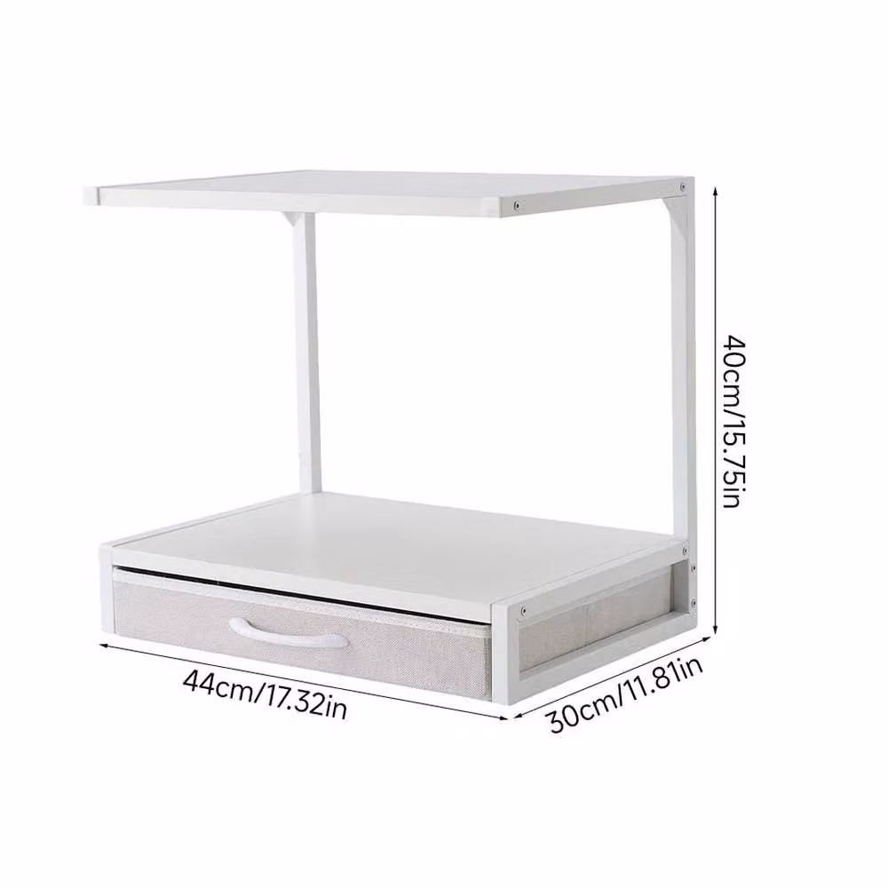EONLION White 2 Tier Desktop Printer Stand and Table with Metal and MDF Construction, Width: 100 cm – 2