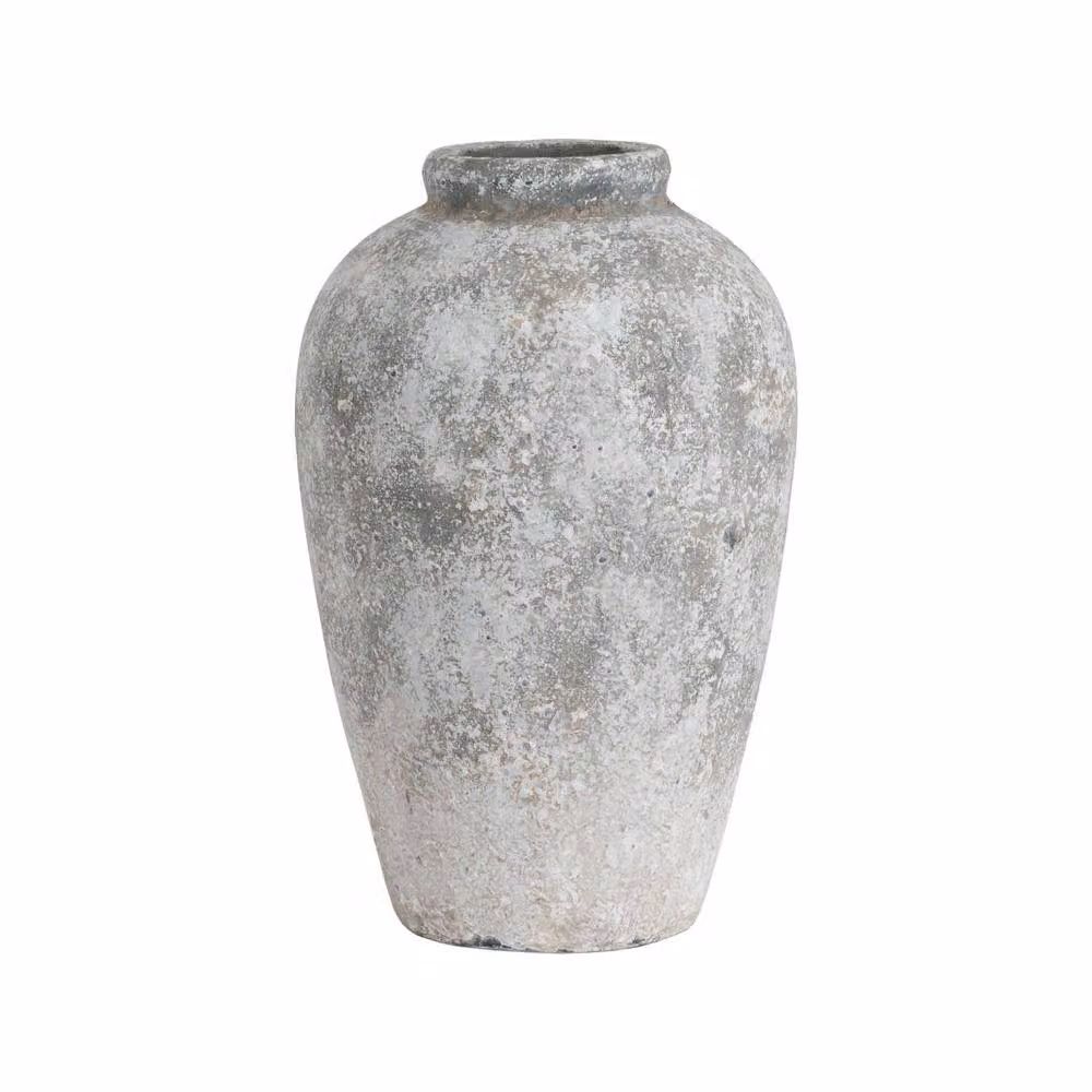 Wyld Haus Sunvale Aged Tall Stoneware Ceramic Vase in Stone Grey, H 45.0 cm x W 28.0 cm x D 28.0 cm – 2