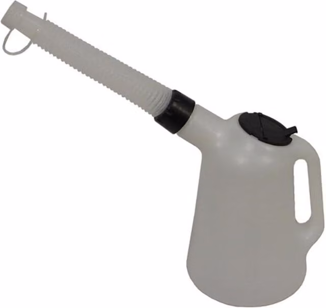 Lumatic White and Multicolour Plastic Oil Measuring Jug with Spout, 3 l – 1