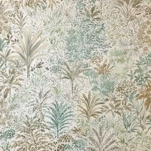 Vymura M95676 Capri Palm Landscape Italian Heavyweight Green Vinyl Wallpaper