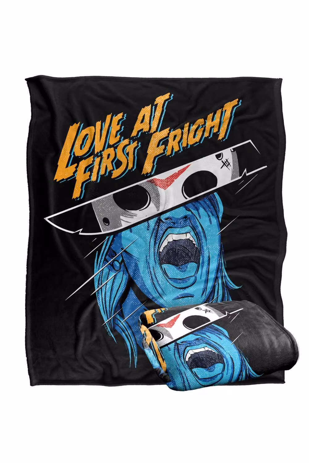 Warner Bros. Friday the 13th Love At First Fright Super Soft Silky Touch Fleece Throw Blanket, Multicolour, W: 127.0 cm x D: 152.4 cm – 7