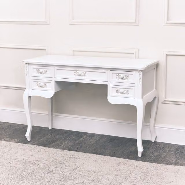 Melody Maison Pays Blanc White Shabby Chic Dressing Table Desk