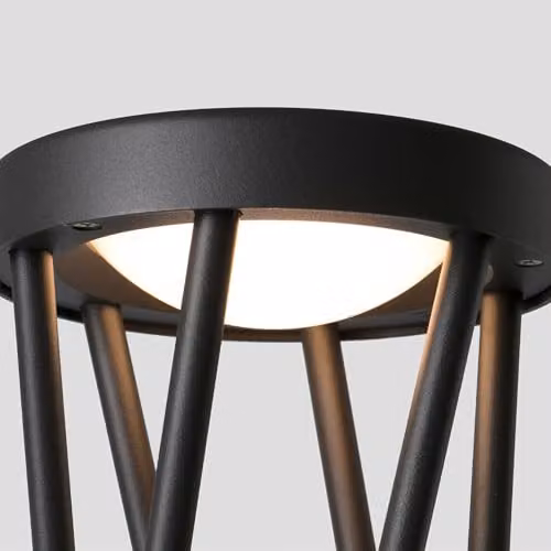 Netlighting Twist Outdoor LED Bollard Pedestal Lamp, Dark Grey, 10W, 3000K Warm White, IP65 – 3