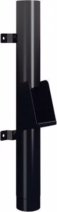 Lindab Matte Black Reinforced Steel Vandal Pipe with Leaf Trap, Diameter: 102 mm, Length: 0.85 m