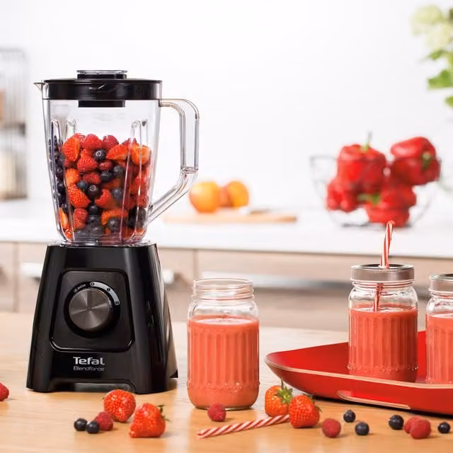 Tefal Blendforce II 600W 2 Jug Blender in Black with 1.25L Capacity