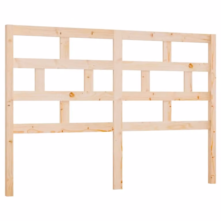 Berkfield Home Rustic Solid Wood Pine Bed Headboard, Brown, W: 126 cm, D: 4 cm, H: 100 cm