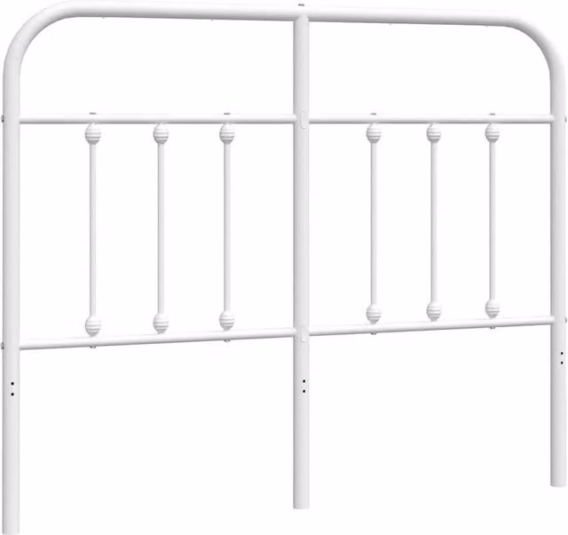 Berkfield Home Metal Headboard in White – 1