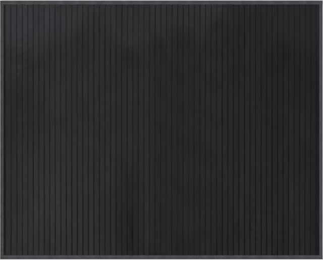 Berkfield Home Rectangular Bamboo Rug in Dark Grey, W: 80 cm, D: 100 cm – 1