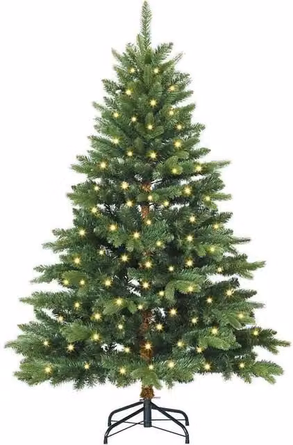 Berkfield Home Beautiful Artificial Christmas Tree with 150 LEDs, Green, Height: 150 cm – 1