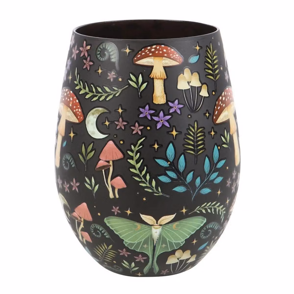 Something Different Dark Forest Printed Stemless Multicolour Wine Glass – 2