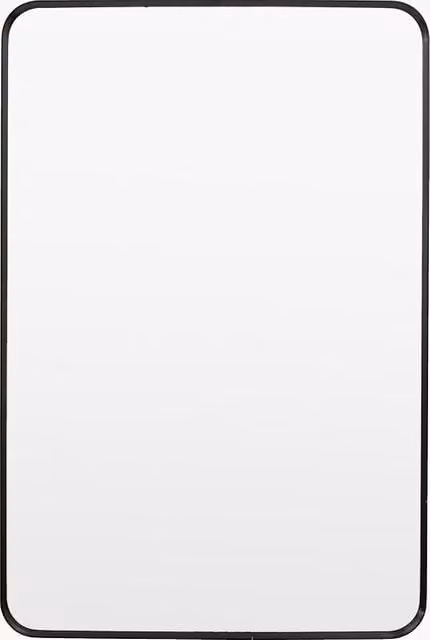 Perch & Parrow Minimalist Rectangular Wall Mirror in Black W: 60 cm, H: 90 cm – 1