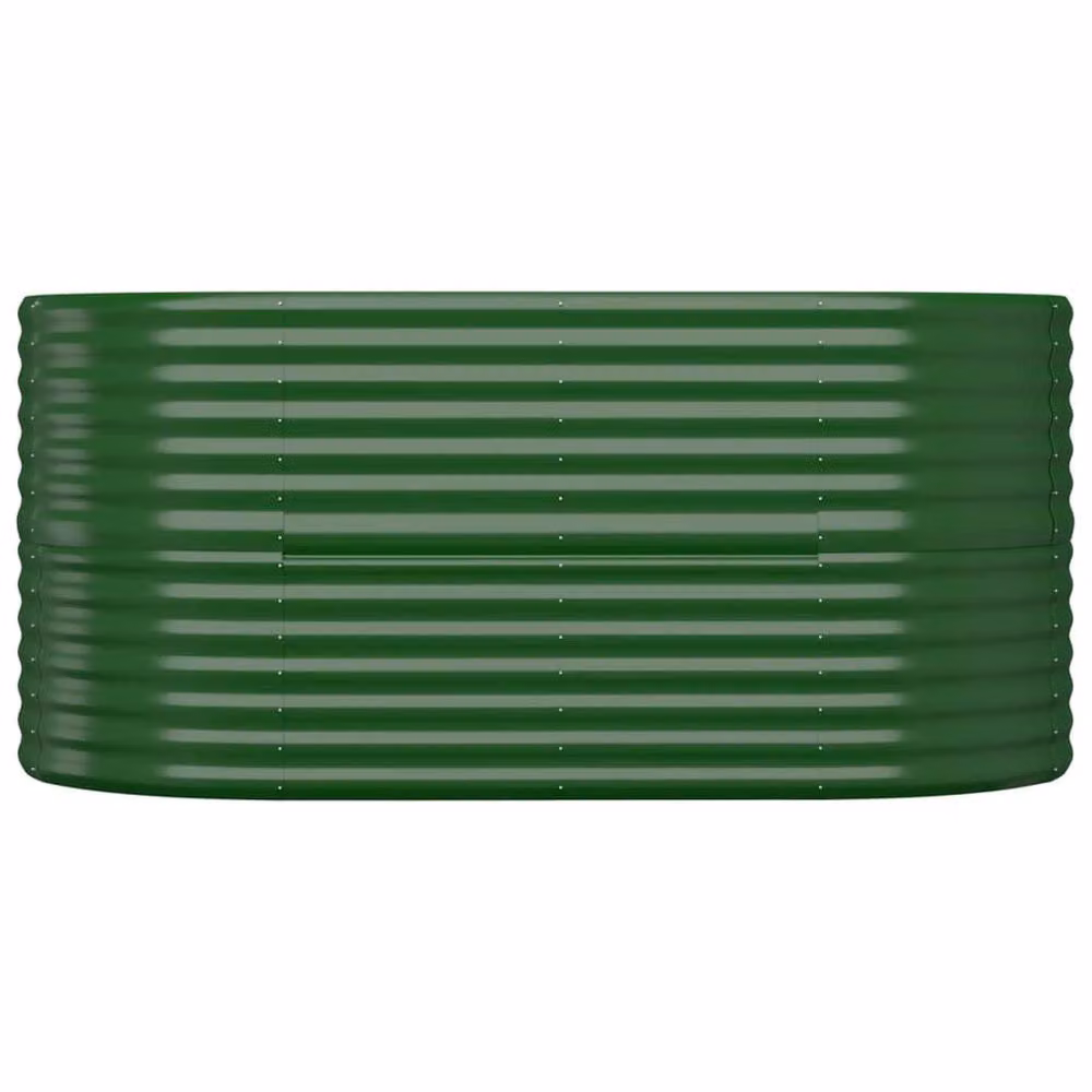 Berkfield Home Garden Green Powder-coated Steel Raised Bed W/D/H: 152 x 80 x 68 cm – 3