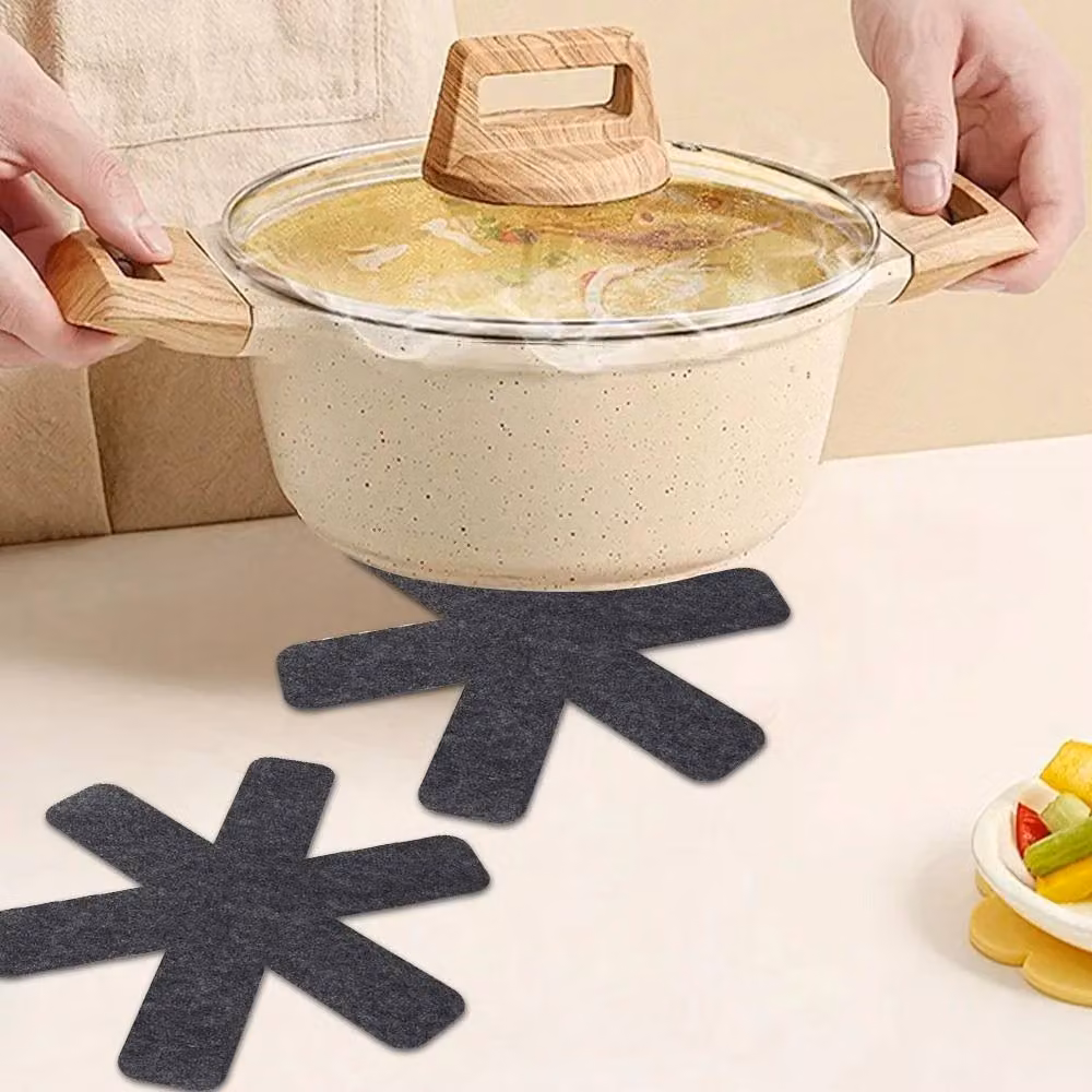 Nordara Set of 12 Grey Anti-Slip Pan and Pot Protectors with Ceramic and Glass Divider Pads – 4