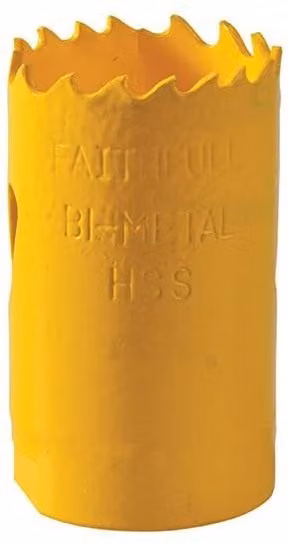 Faithfull Varipitch Bimetal Hole Saw, 32 mm, Yellow