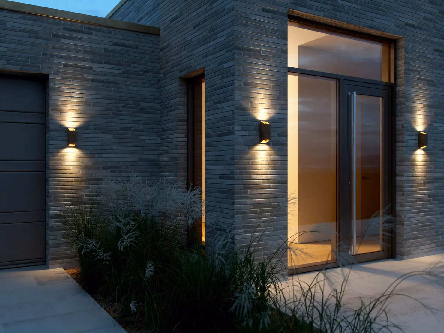 Nordlux Nico Modern Square Outdoor Wall Light in Brown Metal with GU10 Up and Down Lighting IP54 – 4