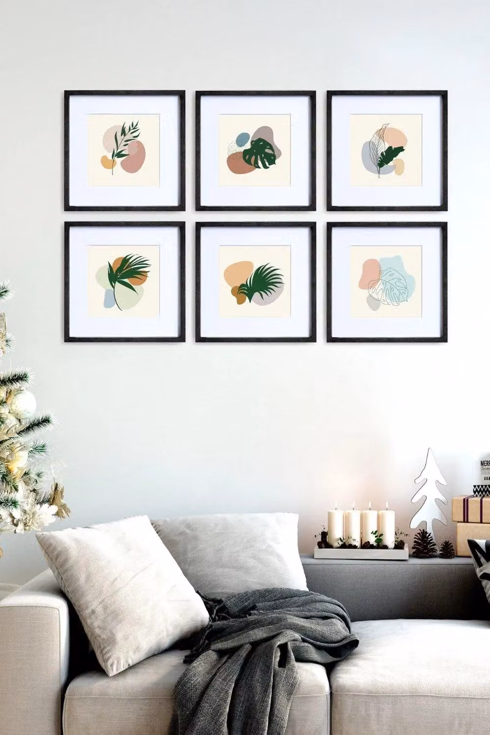Nielsen Design 6 Piece Modern Square Picture Frame Set for Gallery Walls in Black – 2