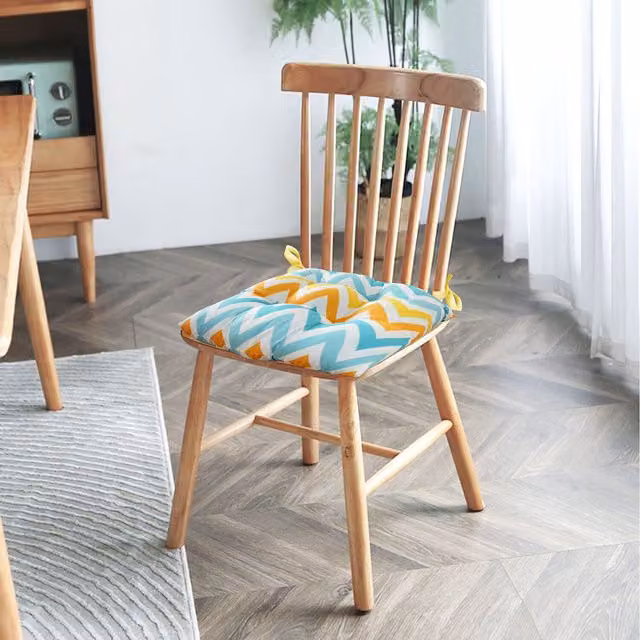 Roseley Square Seat Cushion Pads in Blue and Yellow