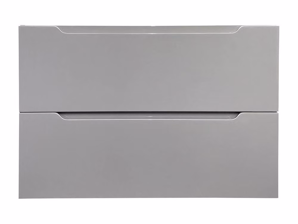 Vente-unique STEFANIE Wall-Hung Vanity Unit in Grey, W: 80 cm, D: 46 cm, H: 57 cm – 2