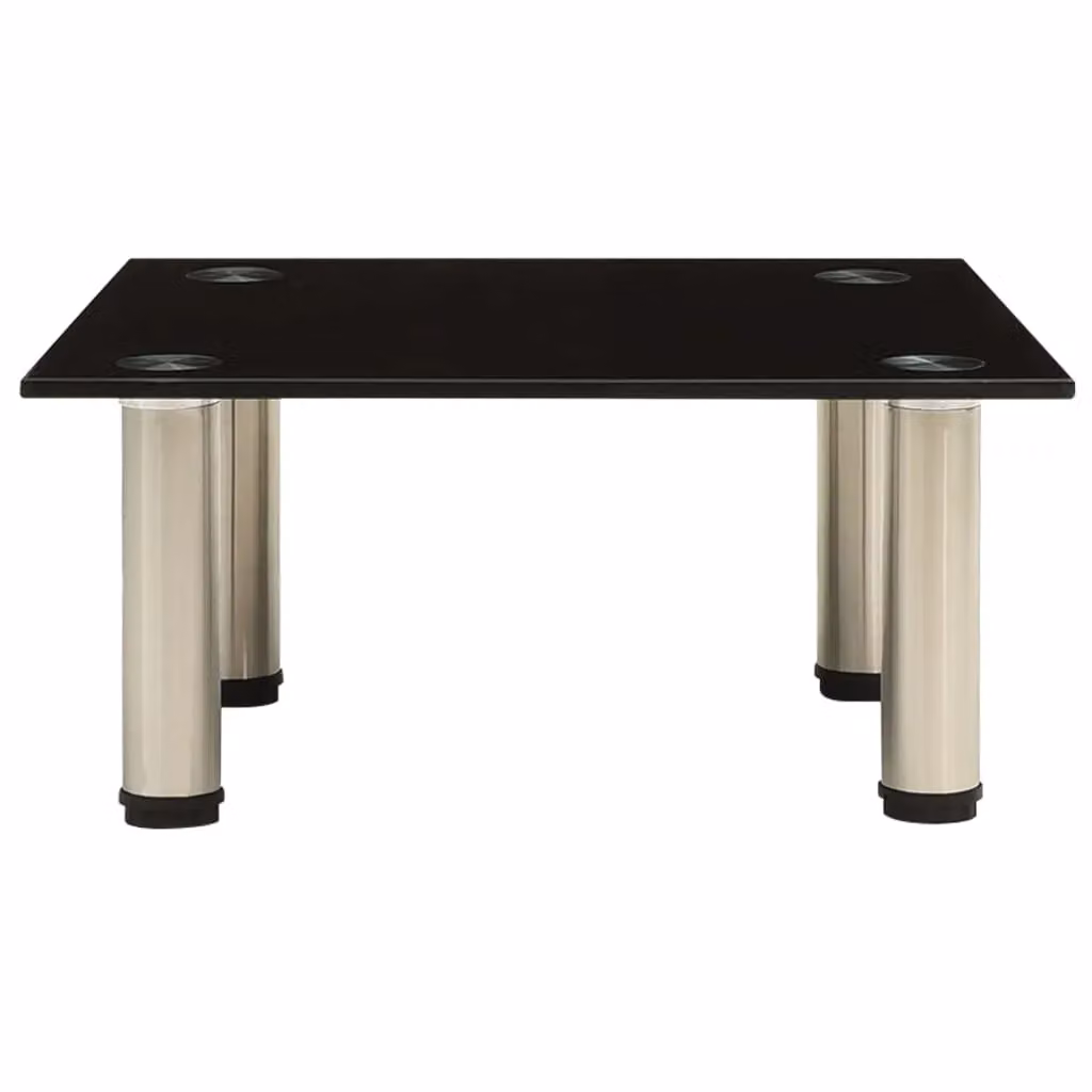 Berkfield Home Modern Black TV Stand with Tempered Glass, W/D/H: 40 x 35 x 17 cm – 2