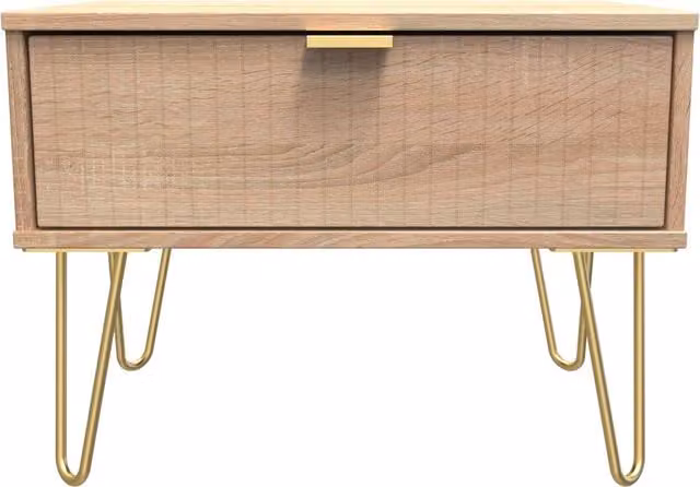 2 U Bexley Ready Assembled 1 Drawer Wide Side Table in Light Oak – 1