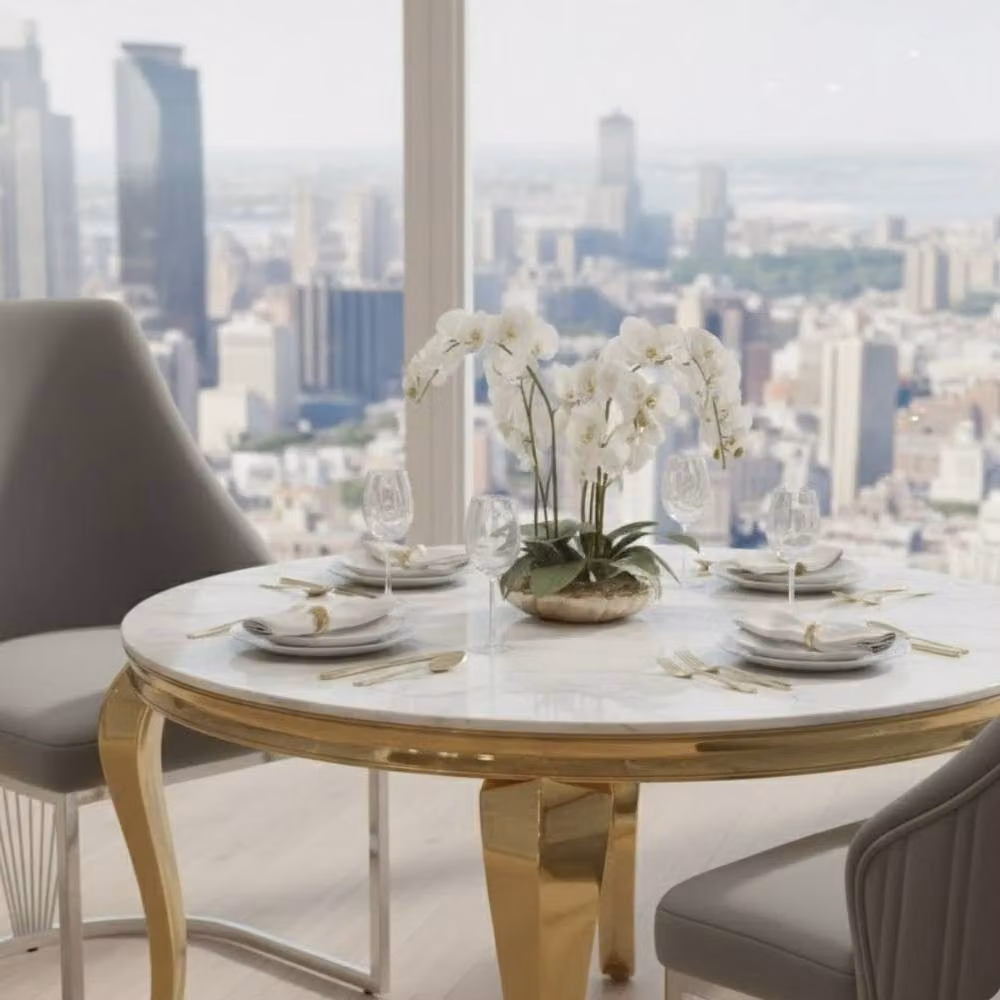 HOME LUXE INTERIOR Lasco Set of 2 Grey and Silver Velvet Dining Chairs with Metal Legs – 6
