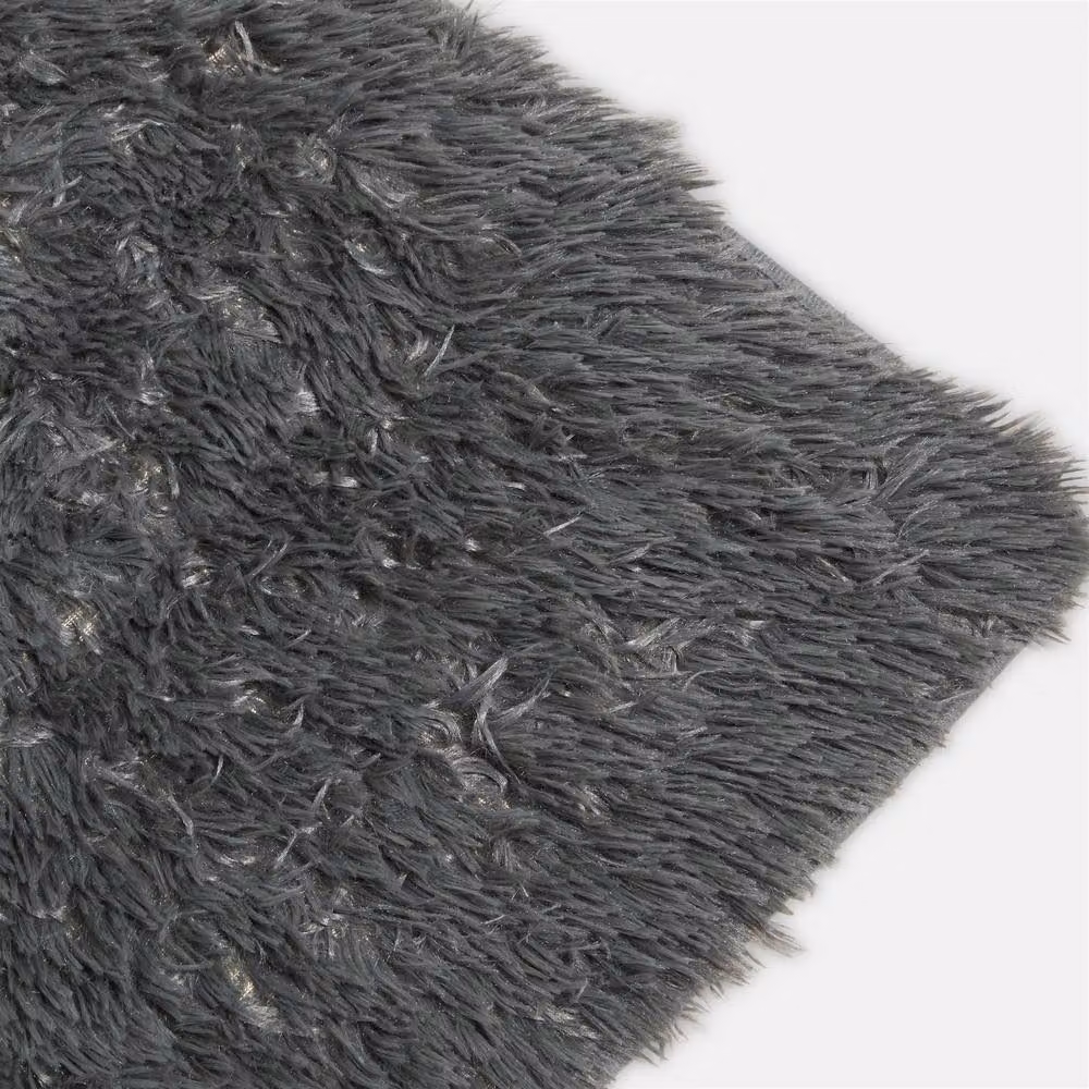 Sienna Fluffy Shaggy Rectangular Rug in Anthracite Grey, W: 80 cm, L: 150 cm – 3