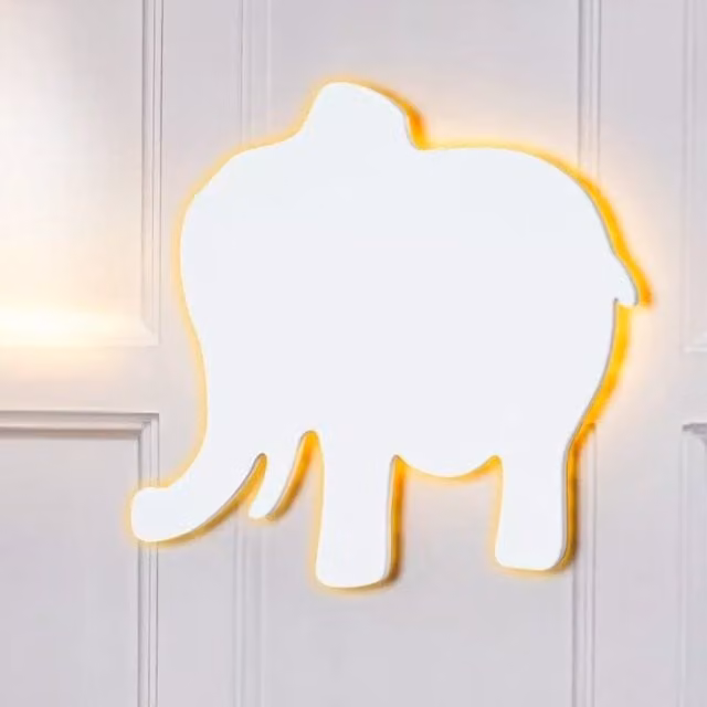 Marco Paul White LED Silicone Elephant Night Light for Childrens Bedrooms