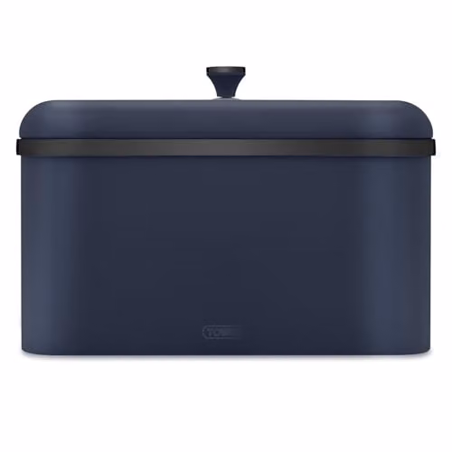 Tower Sera Bread Bin in Midnight Blue and Black with Airtight Metal Body