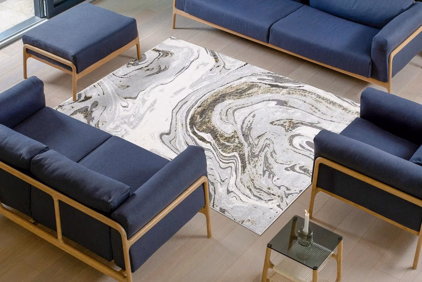 RugsX Lira Abstract Grey Rug, W/D: 120 x 170 cm – 2