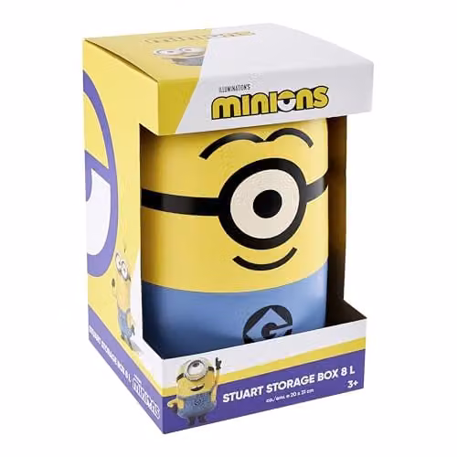Keeeper Minions Stuart Stackable Storage Box with Lid, Yellow, W/D/H: 20 x 20 x 31 cm – 1