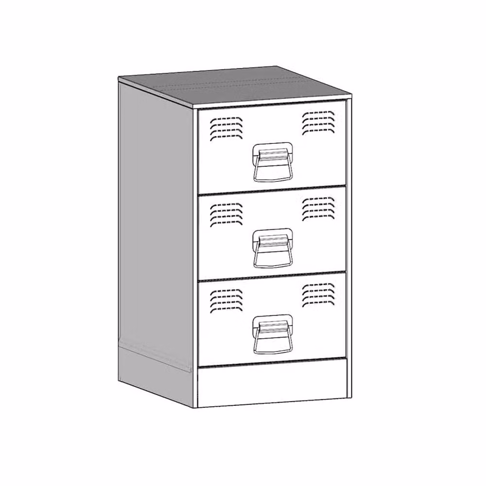 Berkfield Home Set of 2 Anthracite Metal Bedside Cabinets, W/D/H: 34.5 x 39 x 62 cm – 5