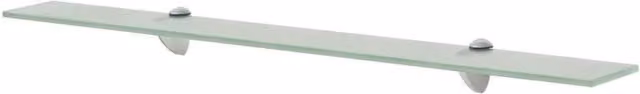 Berkfield Home Floating Glass Wall Shelf, Clear, W: 80 cm, D: 10 cm