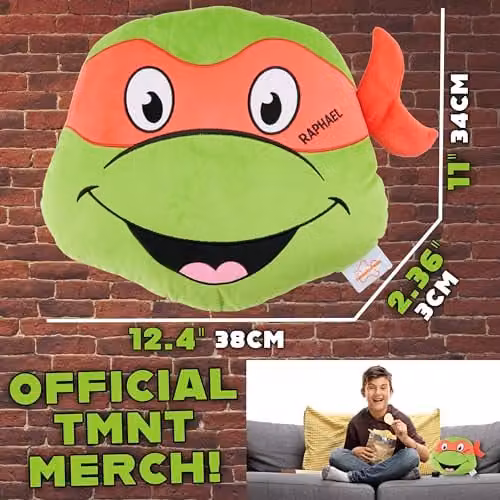 Get Trend Teenage Mutant Ninja Turtles 3D Plush Cushion, Green, W: 34 cm x H: 34 cm – 2