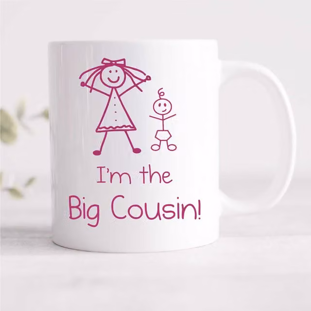 60 Second Makeover I'm The Big Cousin White Ceramic Mug, 330 ml