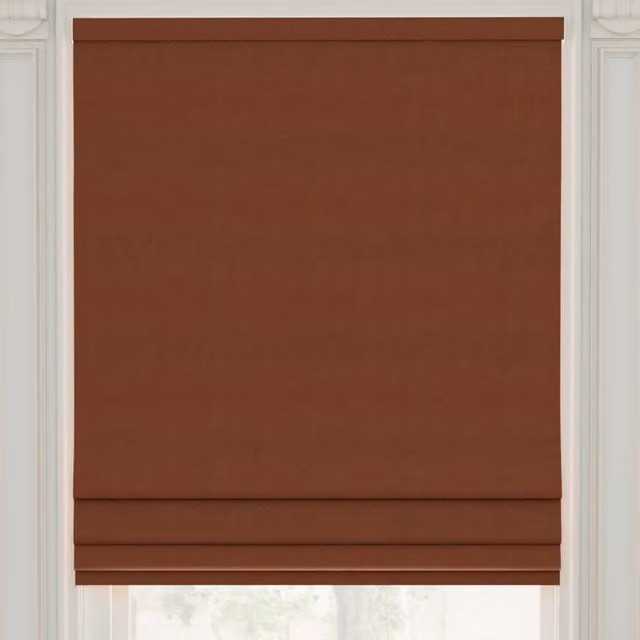 Linda Barker Royal Velvet Made to Measure Roman Blind in Rust